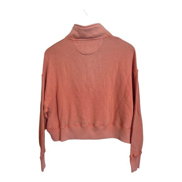 American Eagle Women's Cropped Sweatshirt‎ Long Sleeves Oversized Orange XS - Picture 4 of 17